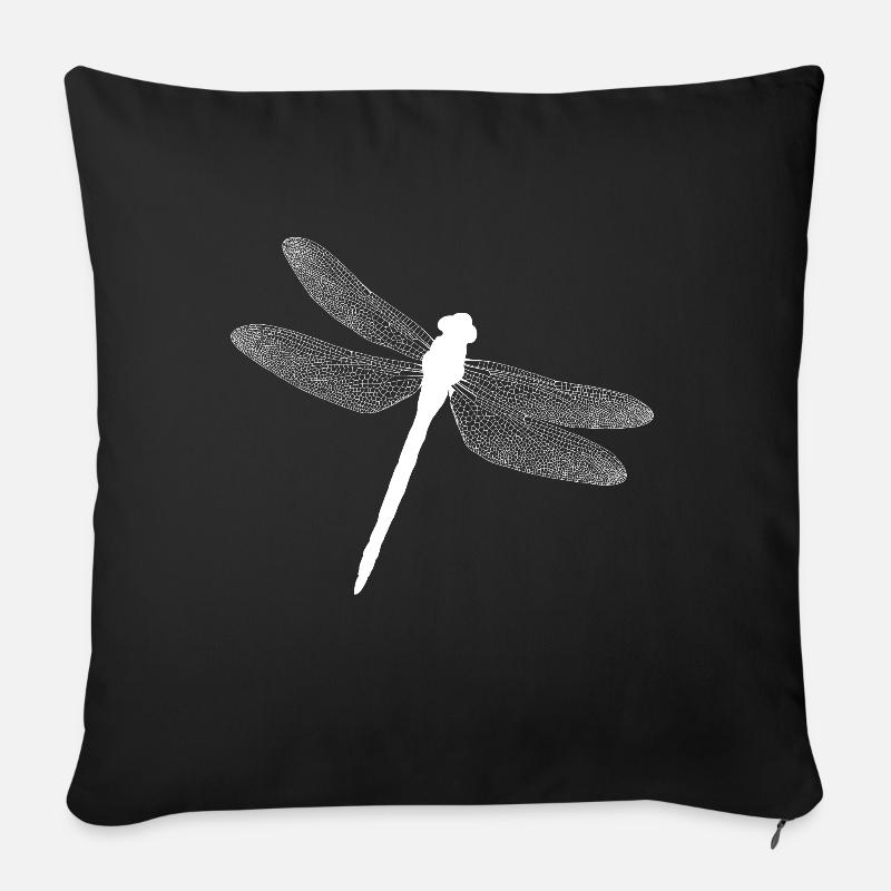 Dragonfly - Sofa pillowcase 17,3'' x 17,3'' (45 x 45 cm) - black