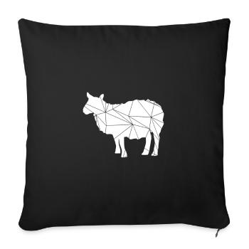 Geometrisches Schaf - Sheep - Sofakissenbezug 45 x 45 cm - Schwarz - Vorne