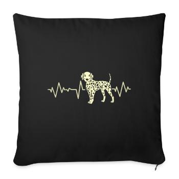 Dalmatian - Sofa pillowcase 17,3'' x 17,3'' (45 x 45 cm) - black - Front
