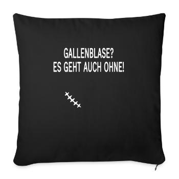Cadeau de cicatrice de chirurgie de la vésicule biliaire pour la récupération - Housse de coussin décorative 45 x 45 cm - noir - Devant