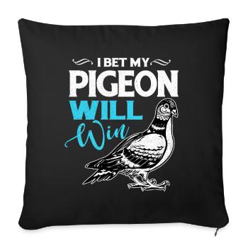 Dove - Sofa pillowcase 17,3'' x 17,3'' (45 x 45 cm) - black - Front