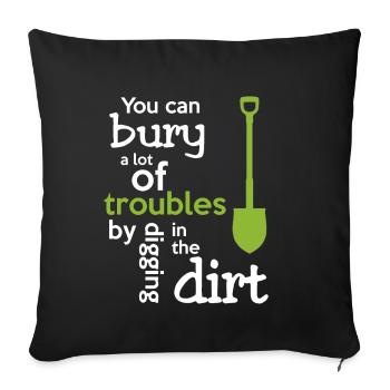 Gardener garden - Sofa pillowcase 17,3'' x 17,3'' (45 x 45 cm) - black - Front