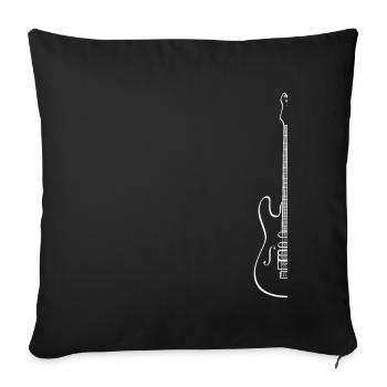 Halbe elektrische Gitarre Musik Geschenk - Sofakissenbezug 45 x 45 cm - Schwarz - Vorne