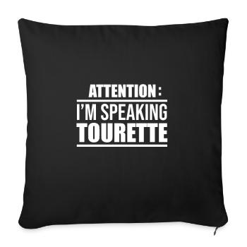 Tourette syndrome - Sofa pillowcase 17,3'' x 17,3'' (45 x 45 cm) - black - Front