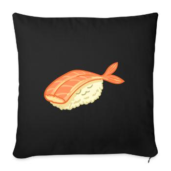 Baguettes Chinoises Sushi Maki Nigiri - Housse de coussin décorative 45 x 45 cm - noir - Devant