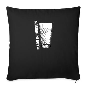 fait en verre de vin de pomme cidre Hesse - Housse de coussin décorative 45 x 45 cm - noir - Devant