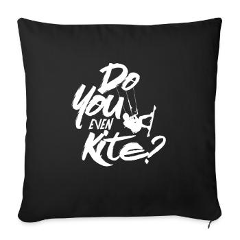 Kite Surf Kitesurf - Housse de coussin décorative 45 x 45 cm - noir - Devant