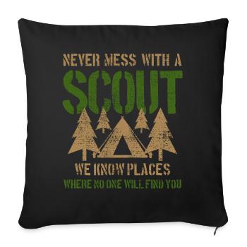 Peeking outdoors - Sofa pillowcase 17,3'' x 17,3'' (45 x 45 cm) - black - Front