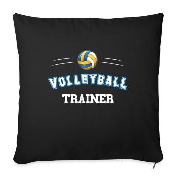 Volleyball coach gift. - Sofa pillowcase 17,3'' x 17,3'' (45 x 45 cm) - black - Front