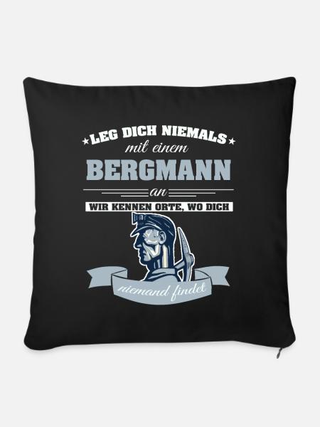 Bergmann - Sofakissenbezug 45 x 45 cm - Schwarz