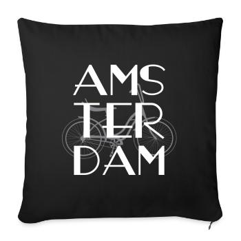 Amsterdam - Sofa pillowcase 17,3'' x 17,3'' (45 x 45 cm) - black - Front