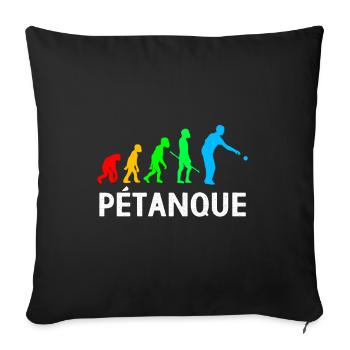 Pétanque Bocce Raffa Boule Sport Ball Petanque - Sofa pillowcase 17,3'' x 17,3'' (45 x 45 cm) - black - Front