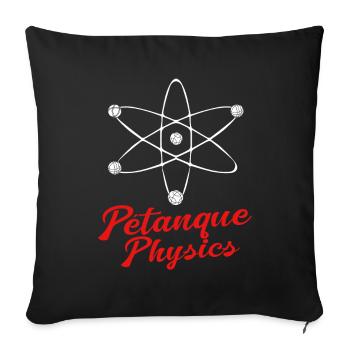 Pétanque Bocce Raffa Boule Sport Ball Petanque - Sofa pillowcase 17,3'' x 17,3'' (45 x 45 cm) - black - Front