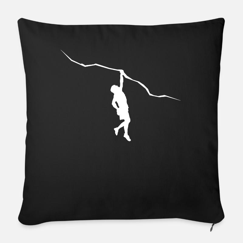 Bouldern Klettern - Sofakissenbezug 45 x 45 cm - Schwarz