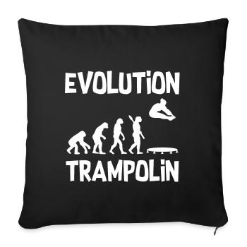 Trampolin Entwicklung - Sofakissenbezug 45 x 45 cm - Schwarz - Vorne