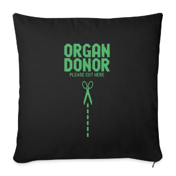 Heart Liver Organ Donor Organs Organ Organ Donation - Sofa pillowcase 17,3'' x 17,3'' (45 x 45 cm) - black - Front