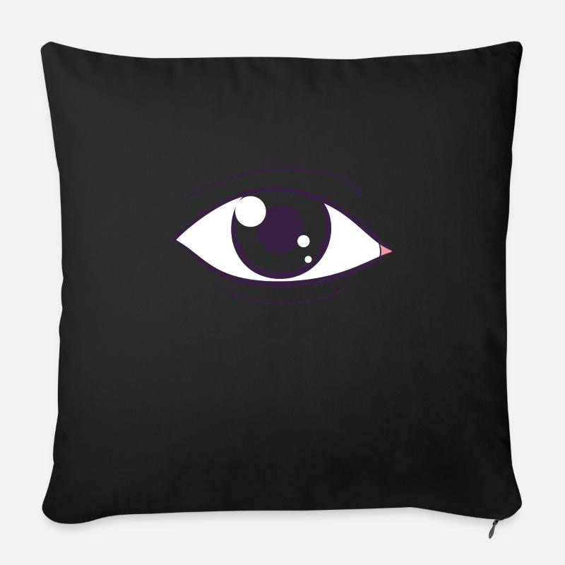 Auge - Sofakissenbezug 45 x 45 cm - Schwarz