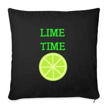 lime - Sofa pillowcase 17,3'' x 17,3'' (45 x 45 cm) - black - Front