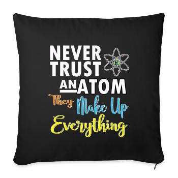 Science Physique Chimie Biologie Mathématiques - Housse de coussin décorative 45 x 45 cm - noir - Devant
