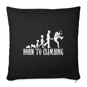 Cadeau de passe-temps de montagne bébé enfant - Housse de coussin décorative 45 x 45 cm - noir - Devant