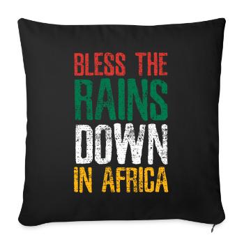 Musique africaine - Housse de coussin décorative 45 x 45 cm - noir - Devant
