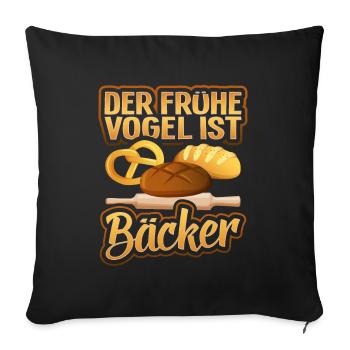 Backen Bäcker Beckerin - Sofakissenbezug 45 x 45 cm - Schwarz - Vorne