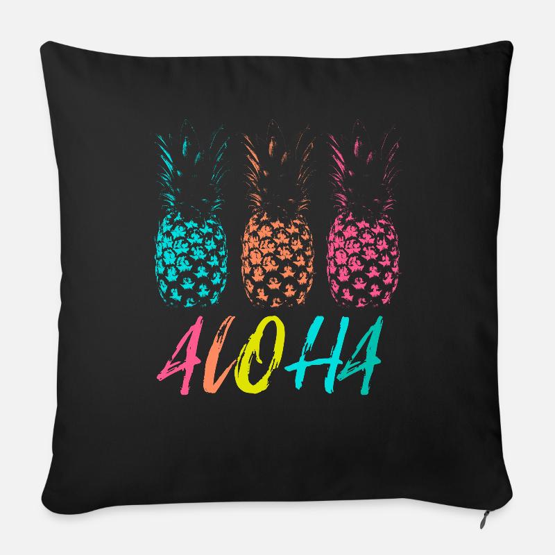 ALOHA - Sofa pillowcase 17,3'' x 17,3'' (45 x 45 cm) - black