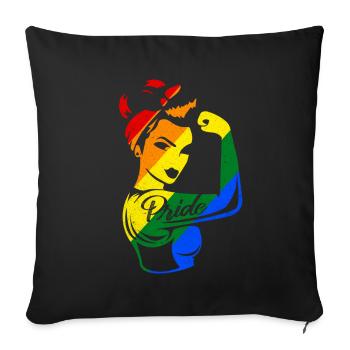 LGBT - Sofakissenbezug 45 x 45 cm - Schwarz - Vorne