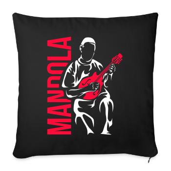 Mandola gift - Sofa pillowcase 17,3'' x 17,3'' (45 x 45 cm) - black - Front