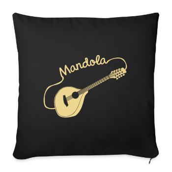 Cadeau Mandola - Housse de coussin décorative 45 x 45 cm - noir - Devant