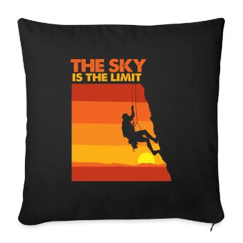 Climbing Climber Climbing Wall Mountain Rock Sport - Sofa pillowcase 17,3'' x 17,3'' (45 x 45 cm) - black - Front