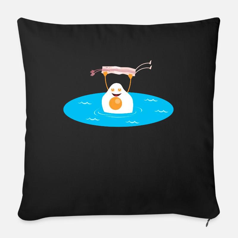 Bacon Egg Fried Egg Dirty Dancing Movie - Sofa pillowcase 17,3'' x 17,3'' (45 x 45 cm) - black