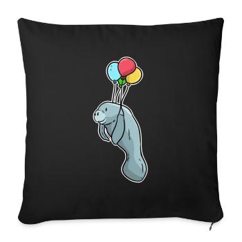 manatee - Sofa pillowcase 17,3'' x 17,3'' (45 x 45 cm) - black - Front