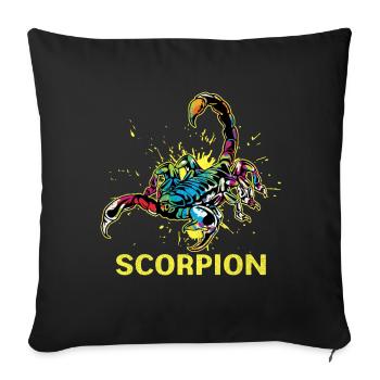 Scorpion - Housse de coussin décorative 45 x 45 cm - noir - Devant