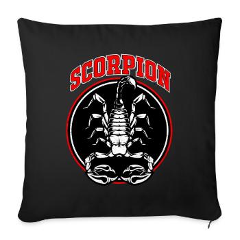 Scorpion - Housse de coussin décorative 45 x 45 cm - noir - Devant