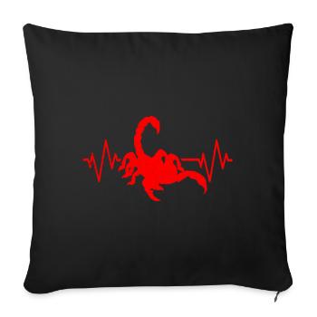 Scorpion - Housse de coussin décorative 45 x 45 cm - noir - Devant
