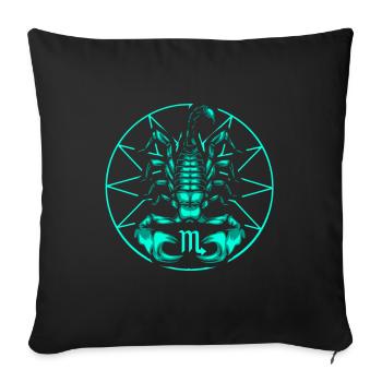 Skorpion Sternzeichen Horoskop Insekt Astrologie - Sofakissenbezug 45 x 45 cm - Schwarz - Vorne