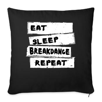 Breakdance - Breakdance Tshirt - Sofakissenbezug 45 x 45 cm - Schwarz - Vorne