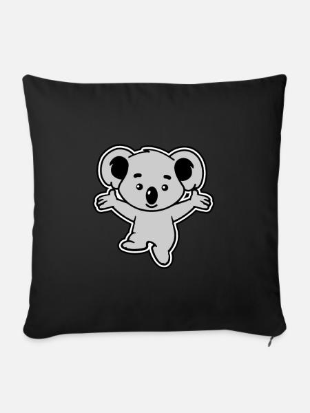 Koala - Sofakissenbezug 45 x 45 cm - Schwarz