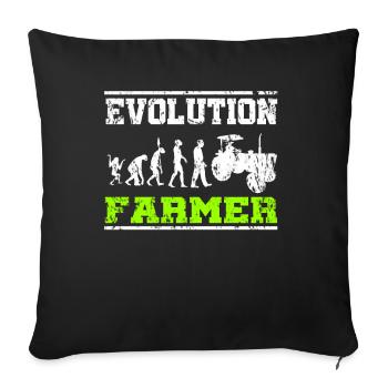 Bauer Traktor Evolution - Sofakissenbezug 45 x 45 cm - Schwarz - Vorne