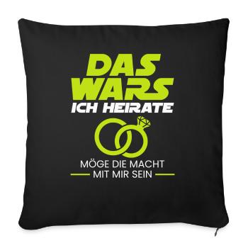 Junggesellenabschied T Shirt Ideen Outfit JGA - Sofakissenbezug 45 x 45 cm - Schwarz - Vorne