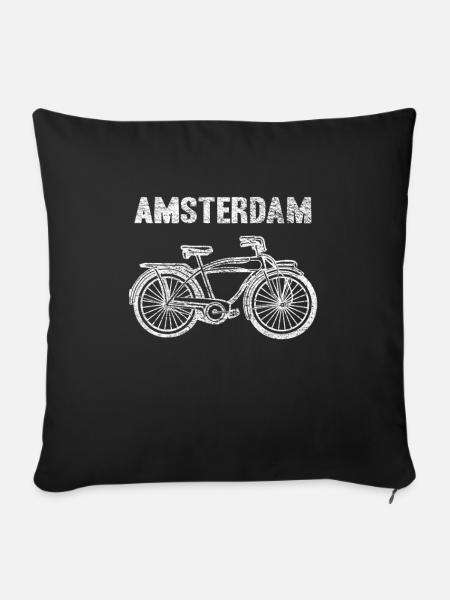Amsterdam - Sofakissenbezug 45 x 45 cm - Schwarz