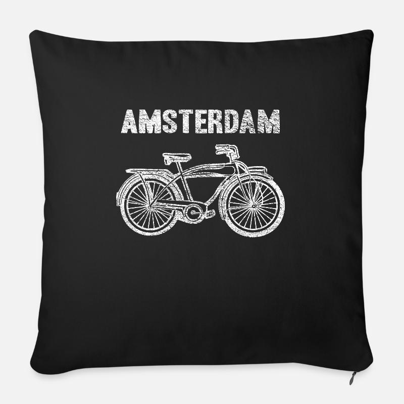 Amsterdam - Sofakissenbezug 45 x 45 cm - Schwarz