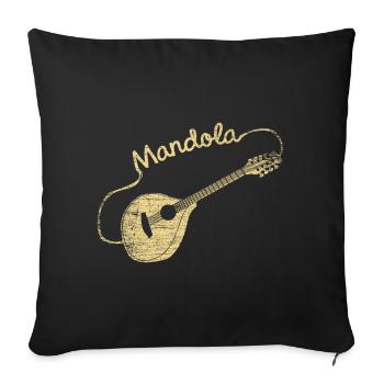Mandola Geschenk - Sofa pillowcase 17,3'' x 17,3'' (45 x 45 cm) - black - Front