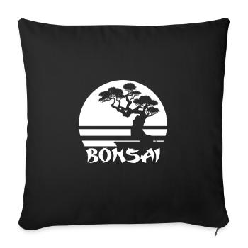 Bonsai - Sofa pillowcase 17,3'' x 17,3'' (45 x 45 cm) - black - Front