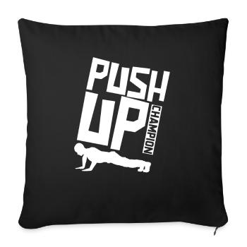 Fitness Push-ups Push-ups Body weight Gym - Sofa pillowcase 17,3'' x 17,3'' (45 x 45 cm) - black - Front