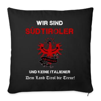 Südtirol - Sofakissenbezug 45 x 45 cm - Schwarz - Vorne