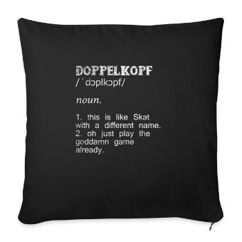 Patin double tête - Housse de coussin décorative 45 x 45 cm - noir - Devant