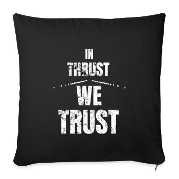 Pilot co-pilot captain gift idea Father's Day - Sofa pillowcase 17,3'' x 17,3'' (45 x 45 cm) - black - Front