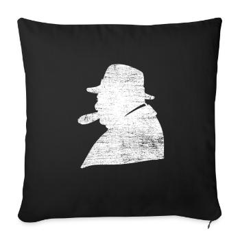 Winston Churchill's gift - Sofa pillowcase 17,3'' x 17,3'' (45 x 45 cm) - black - Front